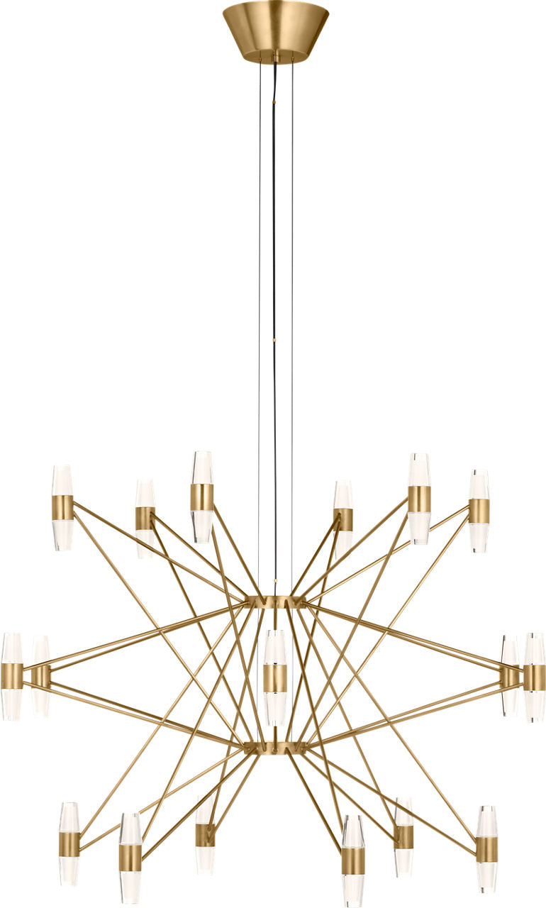 Lassell Three Tier X-Large Chandelier | Natural Brass 2700K 120V