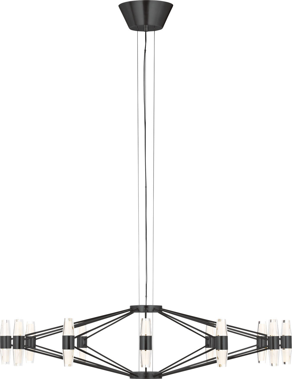 Lassell Large Chandelier | Dark Bronze 2700K 120V
