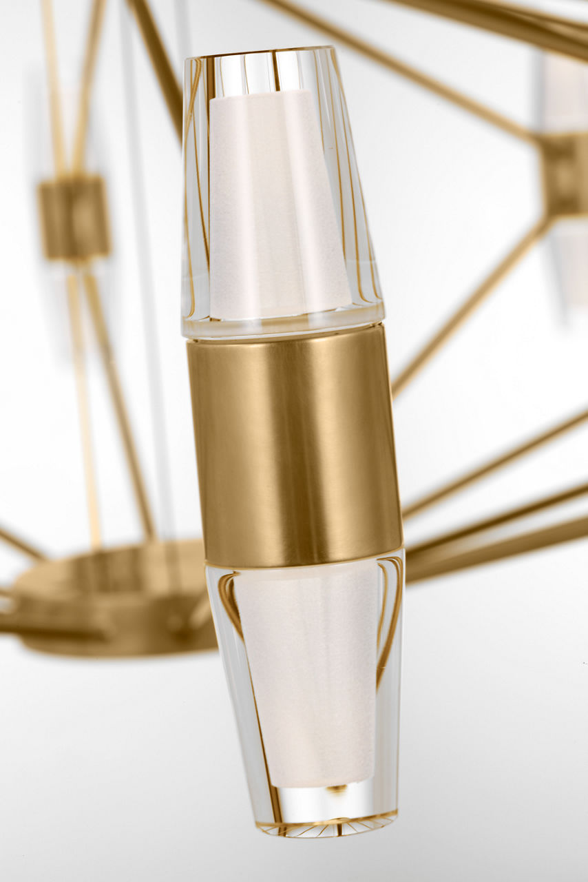 Lassell Large Chandelier | Natural Brass 2700K 120V