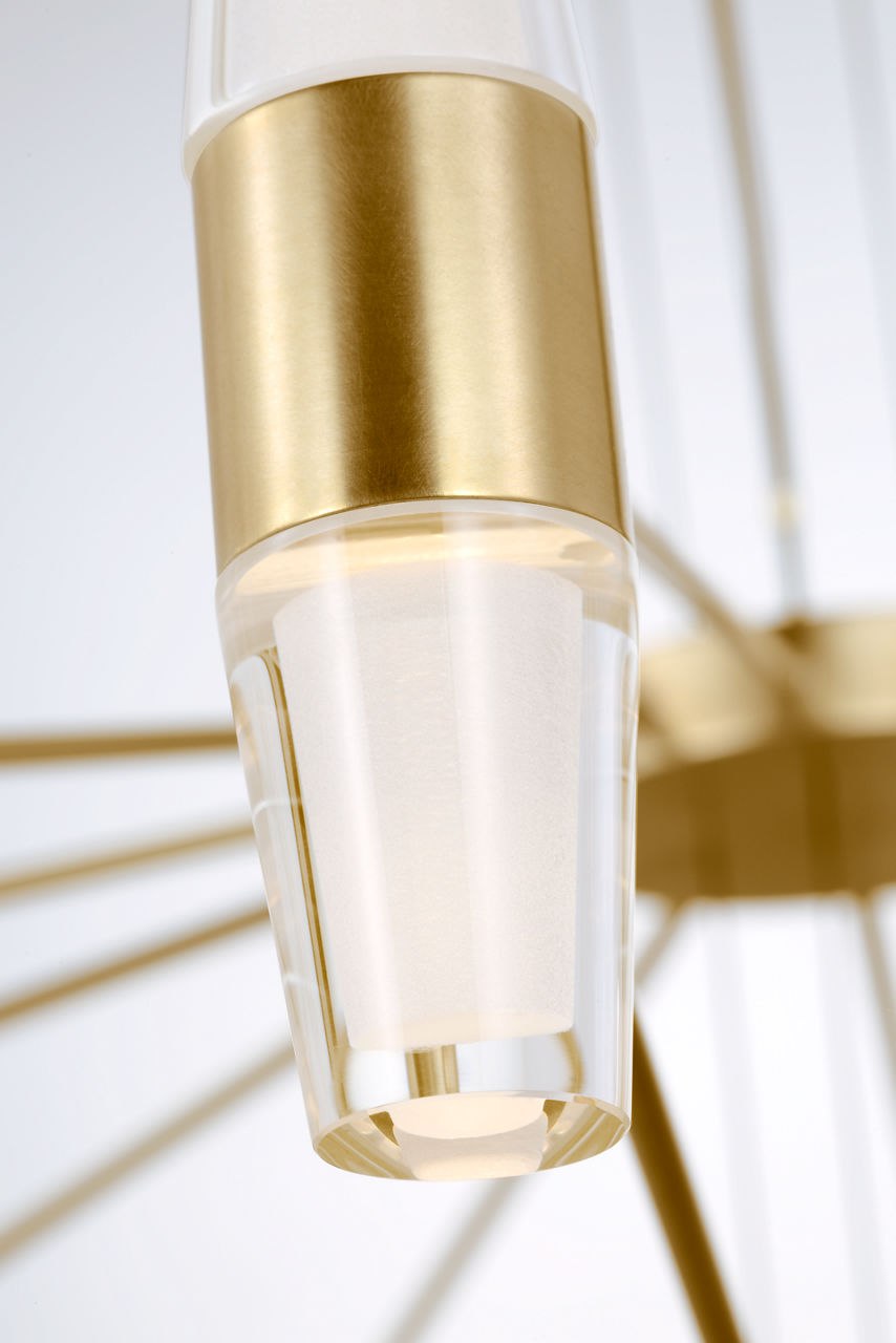 Lassell Large Chandelier | Natural Brass 2700K 120V