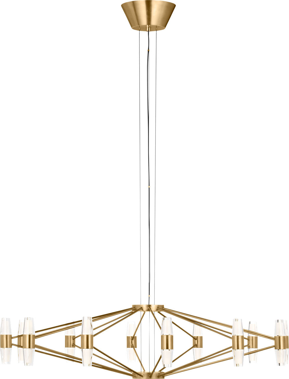 Lassell Large Chandelier | Natural Brass 2700K 120V