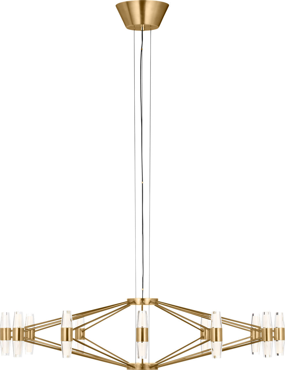 Lassell Large Chandelier | Natural Brass 2700K 120V