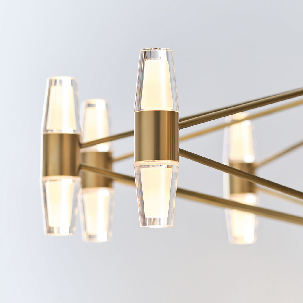 Lassell Large Chandelier | Natural Brass 2700K 120V