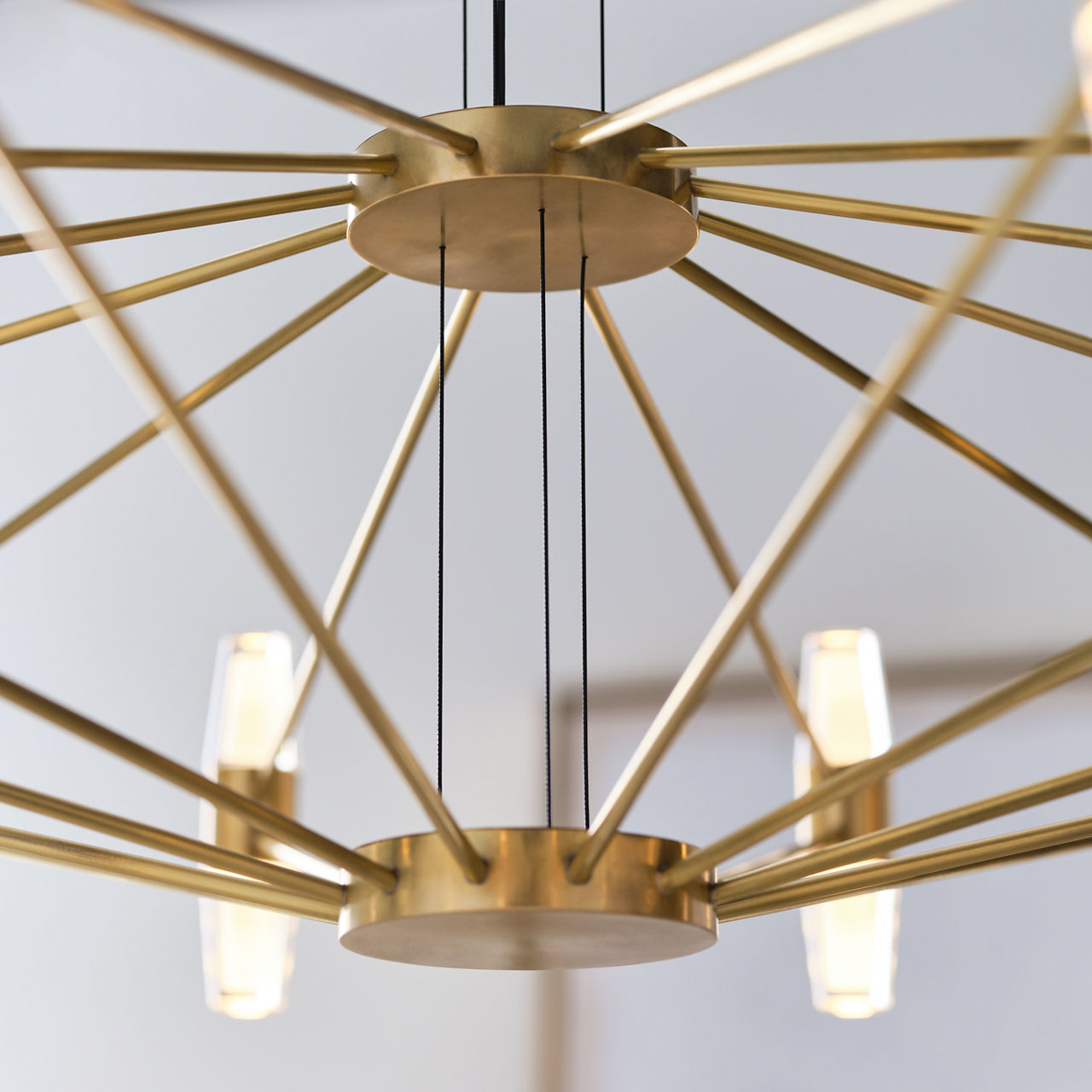 Lassell Large Chandelier | Natural Brass 2700K 120V