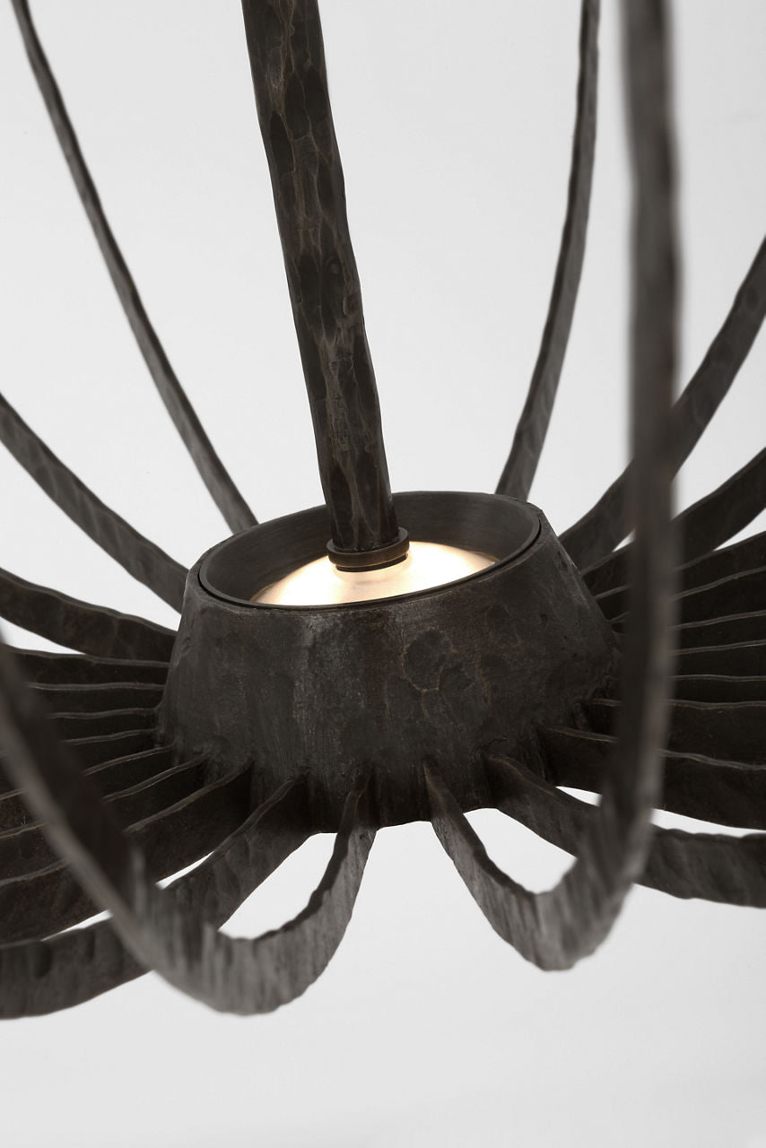 Sanchi Large Two Tier Chandelier aged iron 2700K 90 CRI
