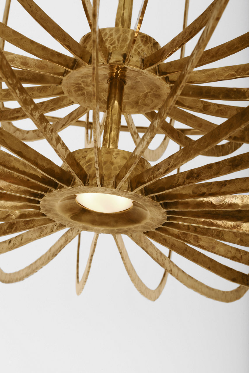 Sanchi X-Large Two Tier Chandelier Polished antique Brass 2700K 90 CRI