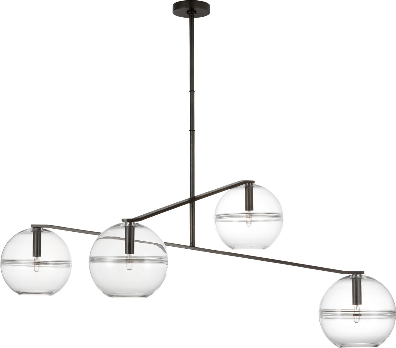 Lowing Medium Chandelier Clear Blackened forged Bulb Not Included