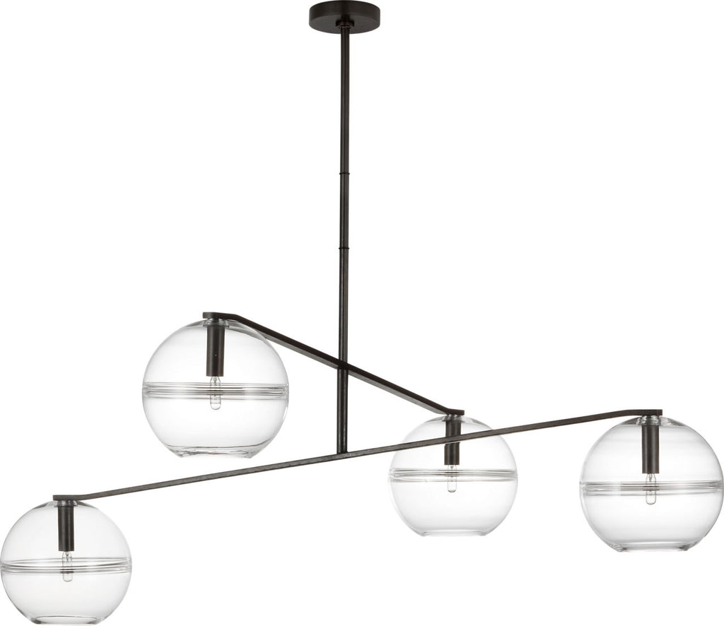 Lowing Medium Chandelier Clear Blackened forged Bulb Not Included