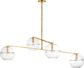 Lowing Medium Chandelier Clear polished antique brass LED 2700K 90 CRI lamp