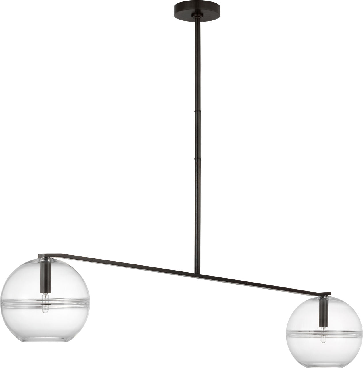 Lowing Medium Wide Chandelier Clear Blackened forged Bulb Not Included