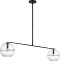 Lowing Medium Wide Chandelier Clear Blackened forged 2700K 90 CRI LED Lamp