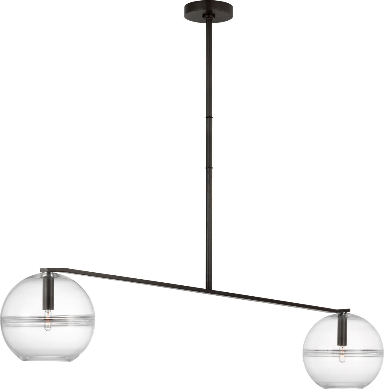 Lowing Medium Wide Chandelier Clear Blackened forged Bulb Not Included