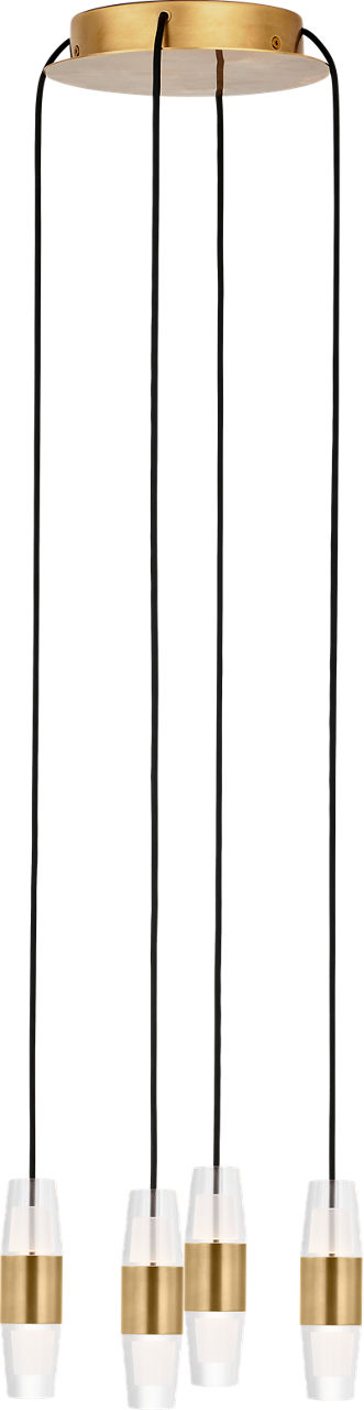 Lassell Short 4-Light Chandelier | Natural Brass 2700K 120V