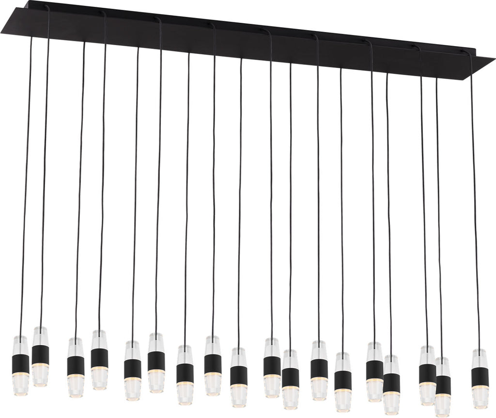 Lassell Short 18-Light Chandelier | Nightshade Black 2700K 120V