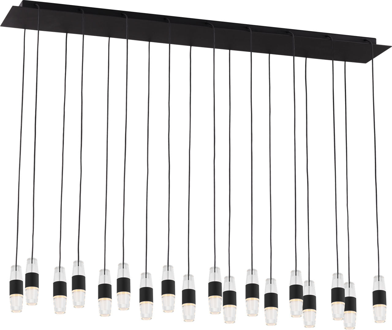 Lassell Short 18-Light Chandelier | Nightshade Black 2700K 120V