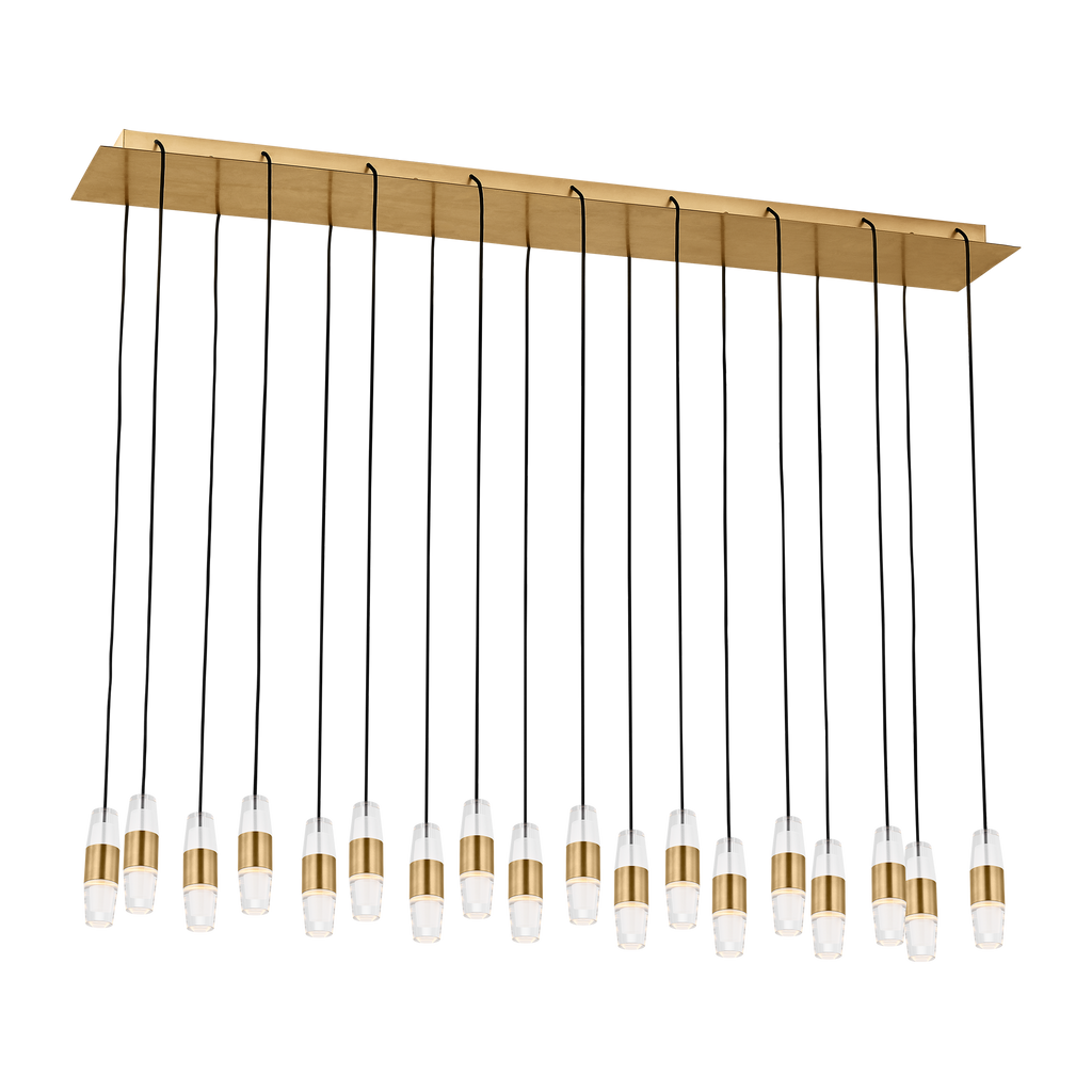 Lassell Short 18-Light Chandelier | Natural Brass 2700K 120V