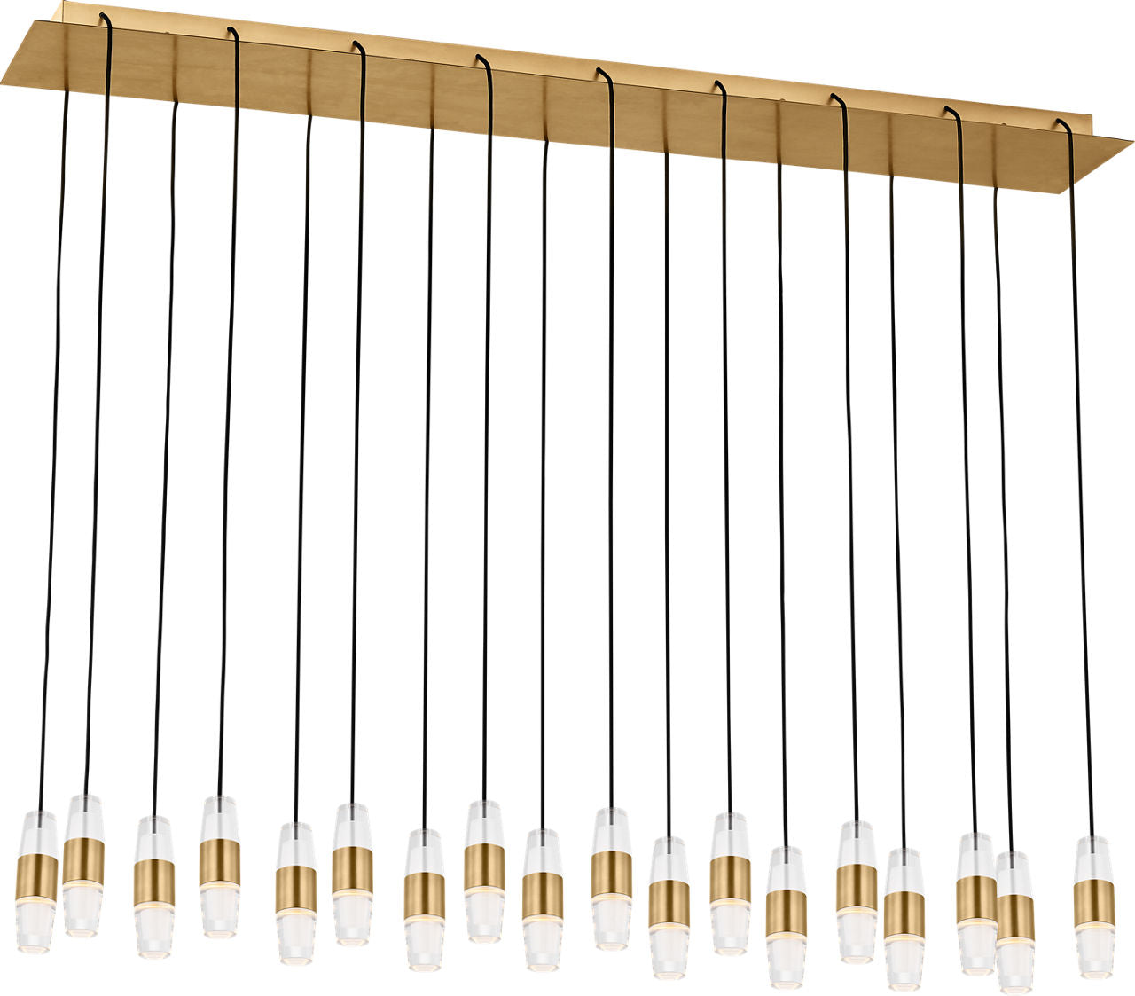 Lassell Short 18-Light Chandelier | Natural Brass 2700K 120V