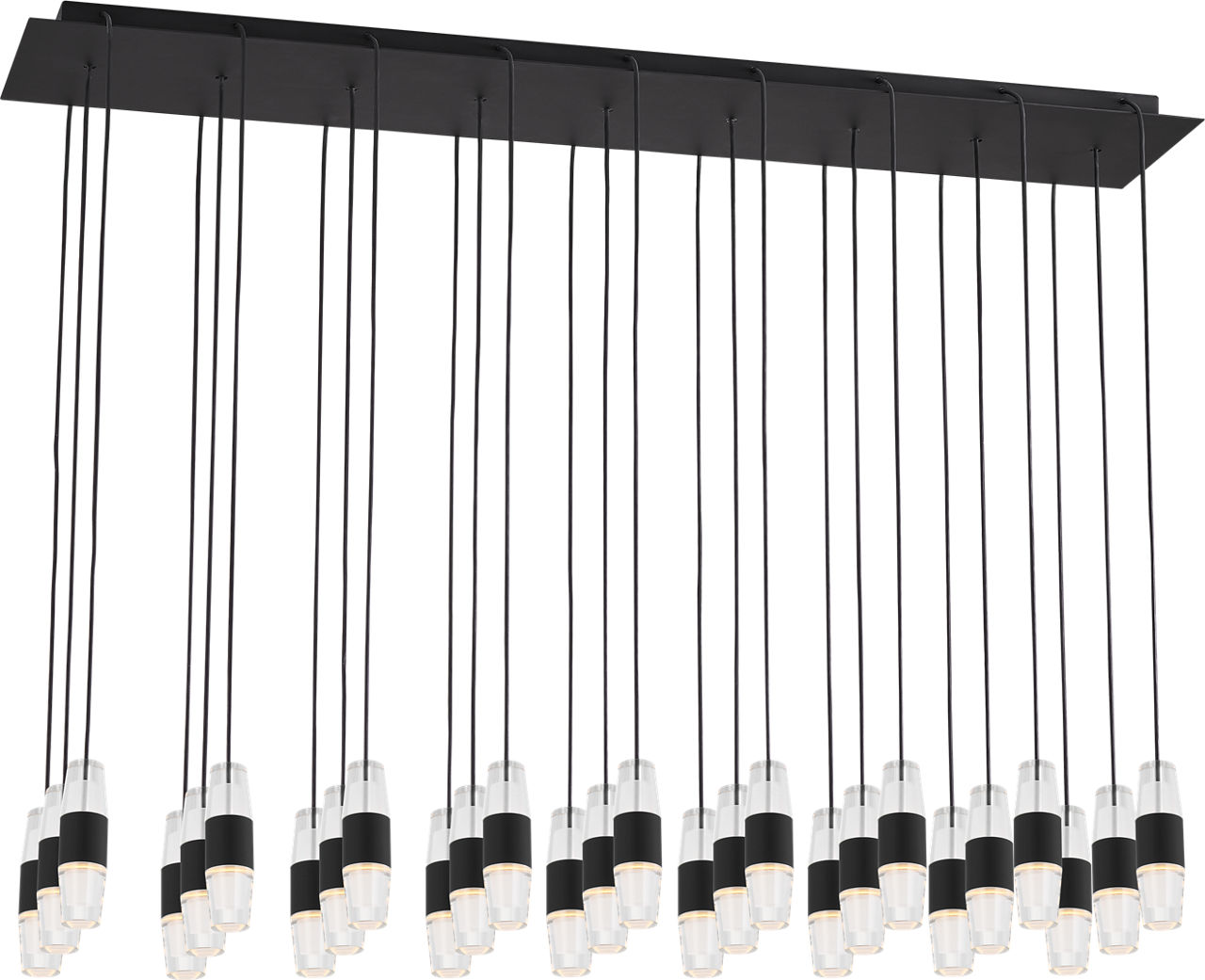 Lassell Short 27-Light Chandelier | Nightshade Black 2700K 120V