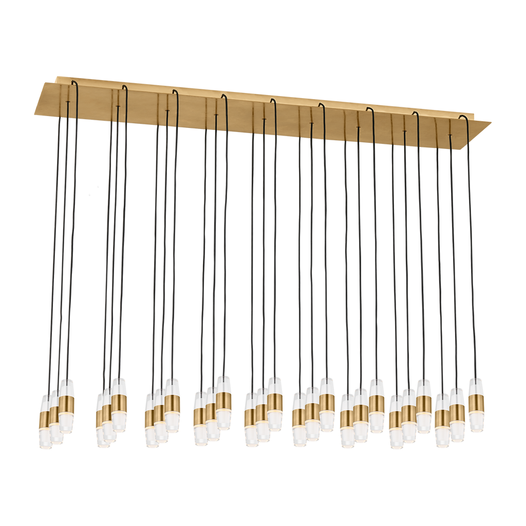 Lassell Short 27-Light Chandelier | Natural Brass 2700K 120V