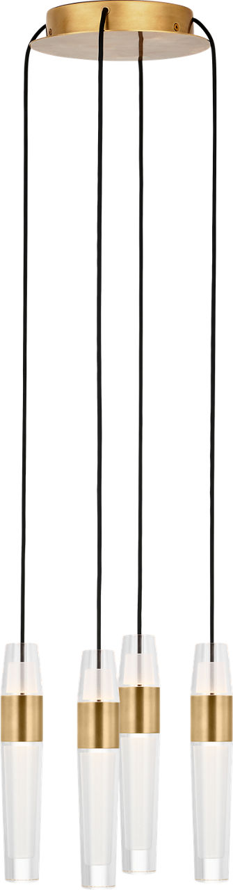 Lassell 4-Light Chandelier | Natural Brass 2700K 120V