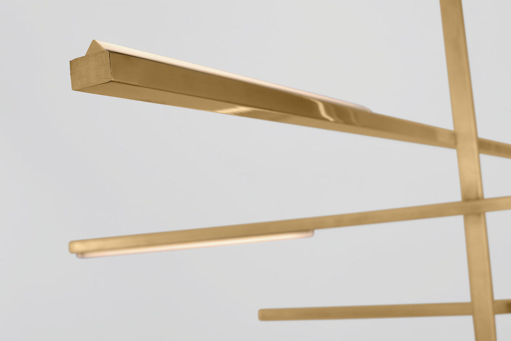 Cityscape Grande Chandelier Natural Brass 2700K 90 CRI