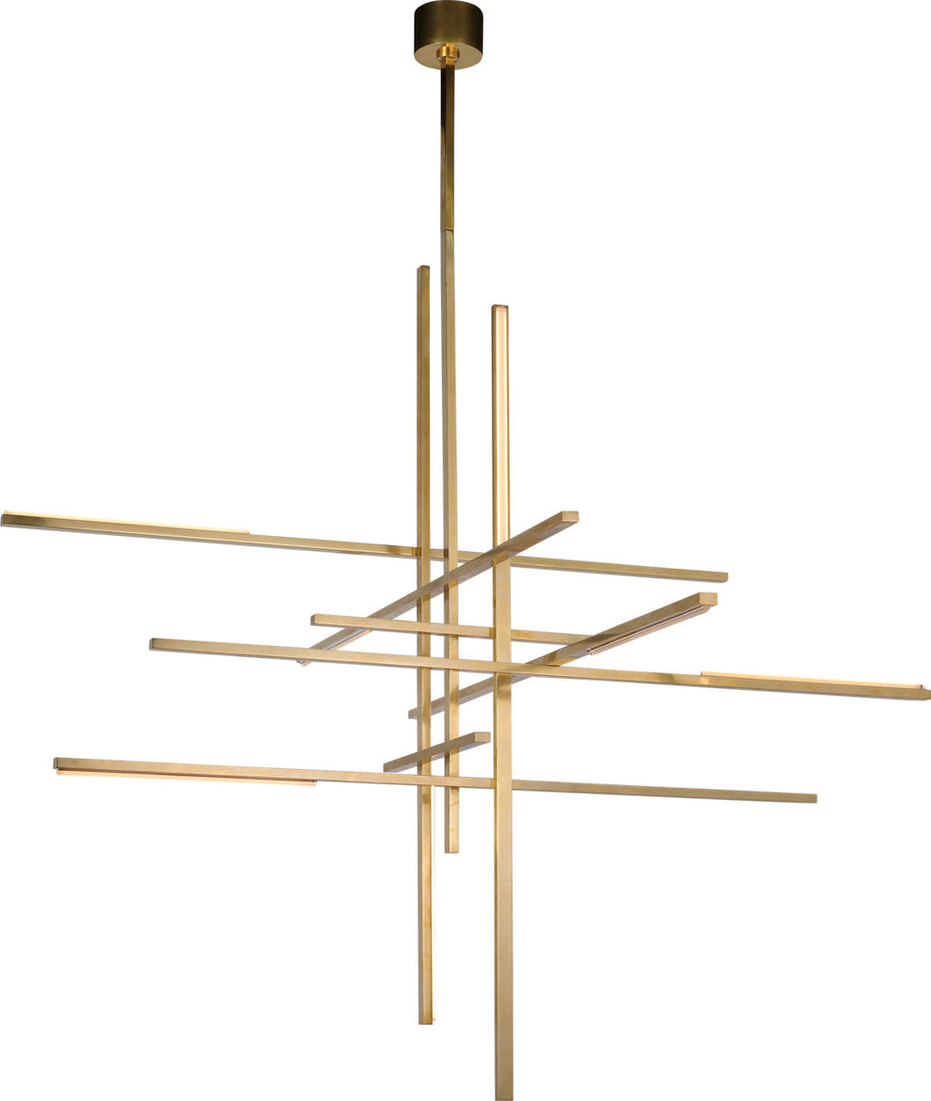 Cityscape Grande Chandelier Natural Brass 2700K 90 CRI