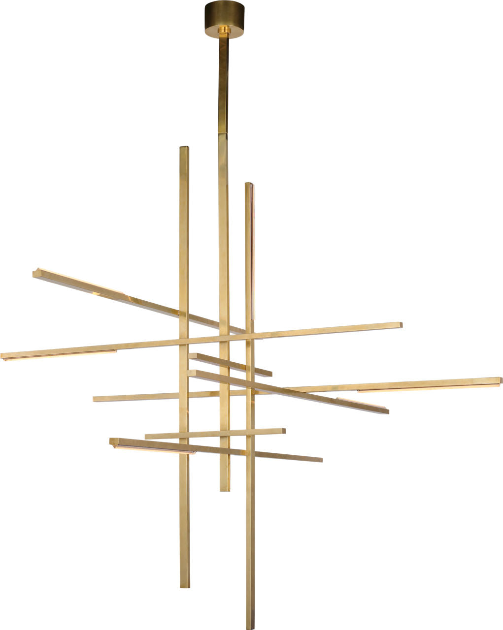 Cityscape Grande Chandelier Natural Brass 2700K 90 CRI