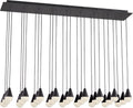 Cupola Alabaster 27 Light Chandelier Nightshade Black 3000K 90 CRI