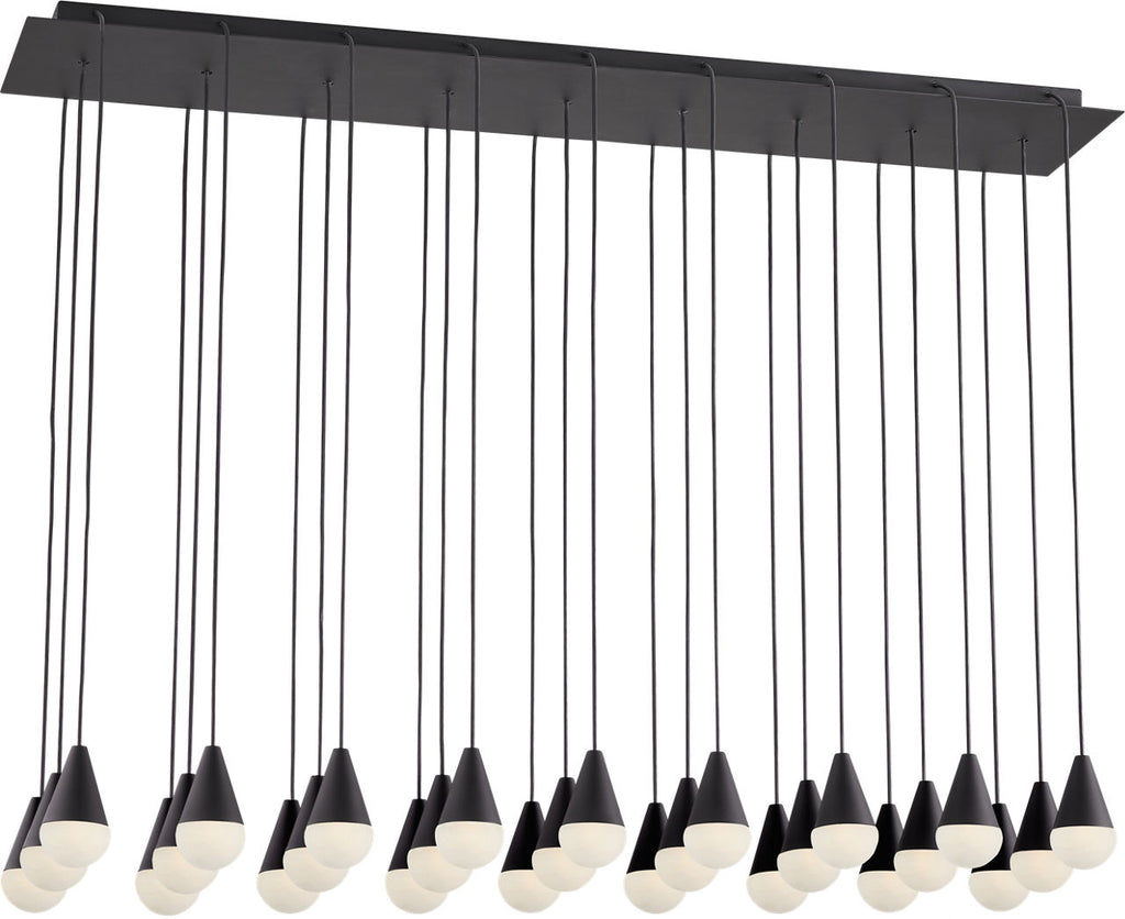 Cupola Alabaster 27-Light Chandelier | Nightshade Black