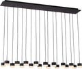 Gable Alabaster 18 Light Chandelier Nightshade Black 3000K 90 CRI 120V