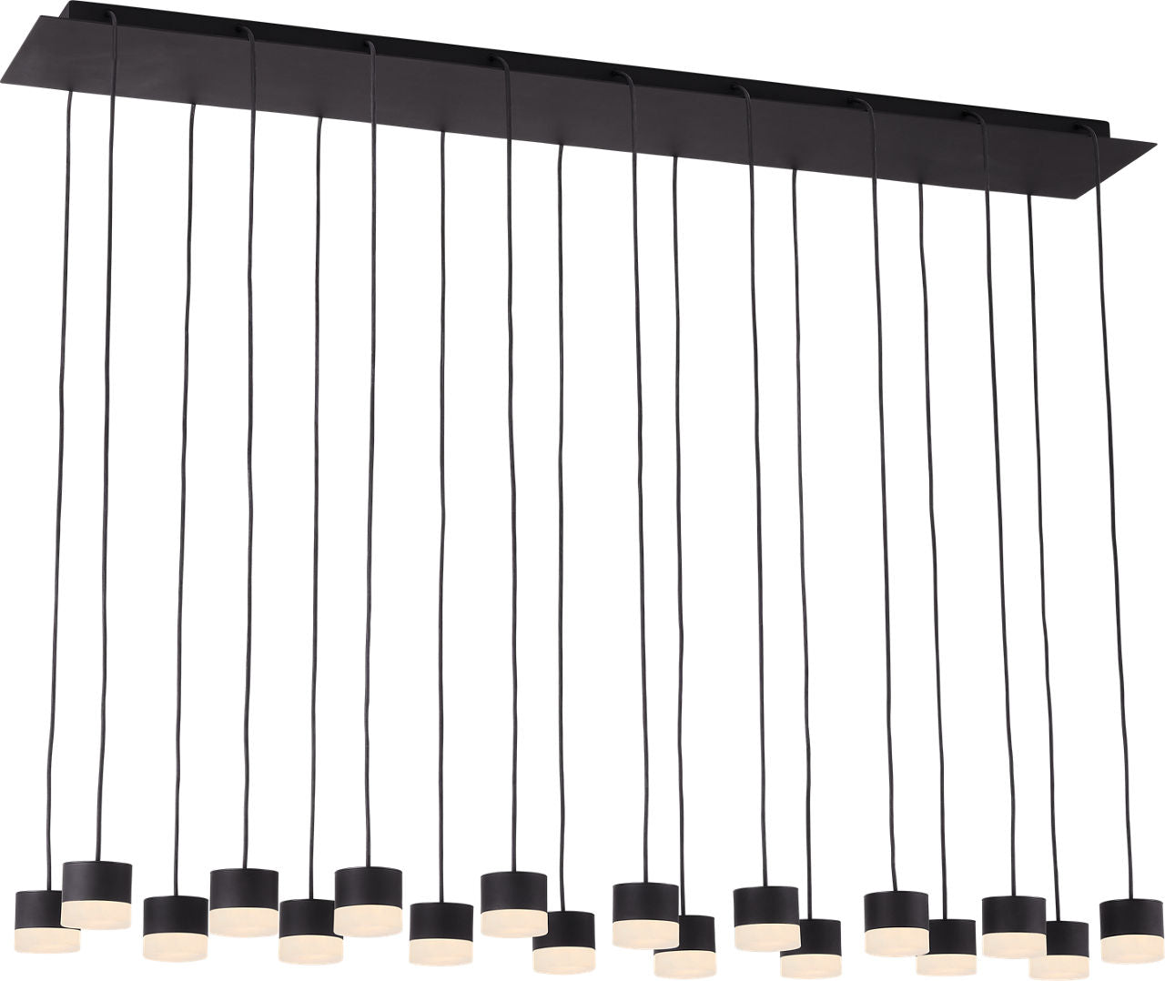 Gable Alabaster 18 Light Chandelier Nightshade Black 3000K 90 CRI 120V