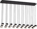 Gable Alabaster 27 Light Chandelier Nightshade Black 3000K 90 CRI