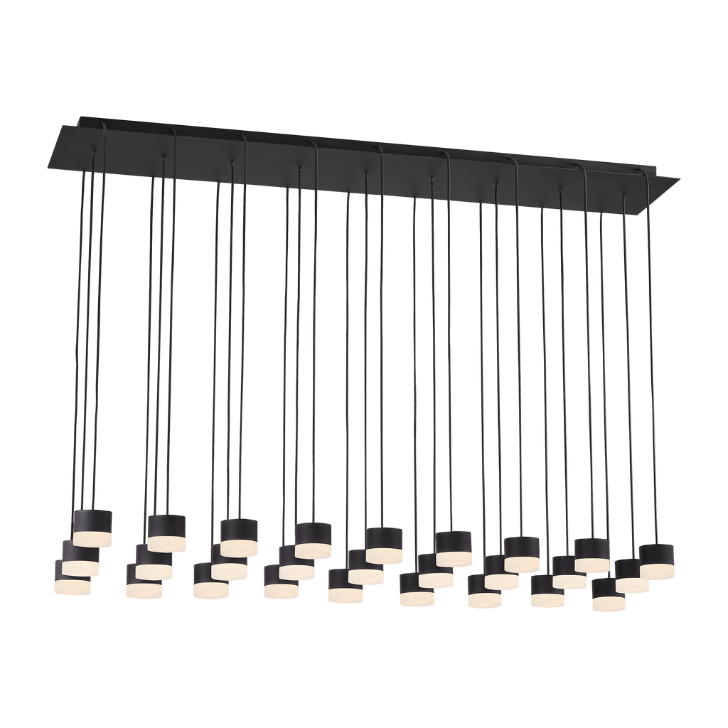Gable Alabaster 27 Light Chandelier Nightshade Black 3000K 90 CRI