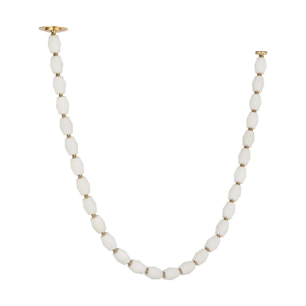 Collier Alabaster 84 Chandelier | Hand-Rubbed Antique Brass 2700K Remote 120V