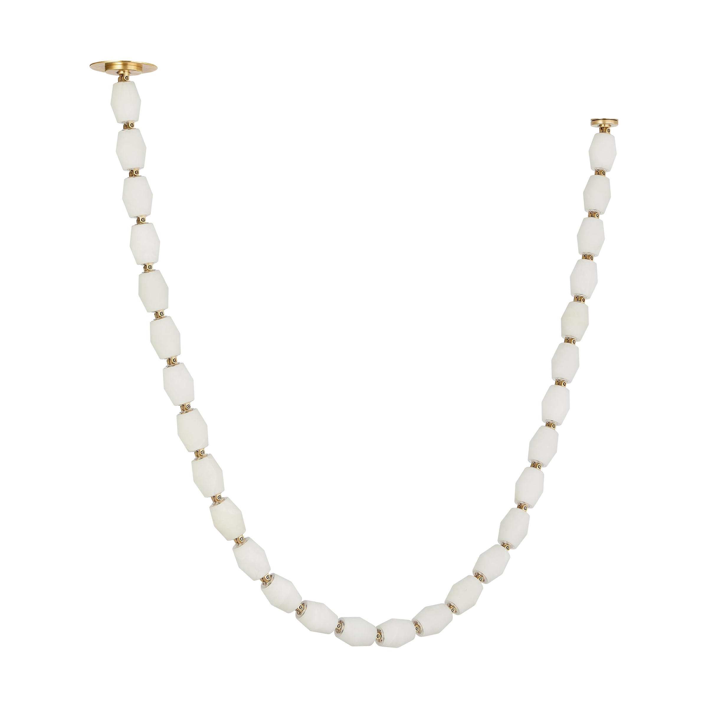 Collier Alabaster 84 Chandelier | Hand-Rubbed Antique Brass 2700K Remote 120V