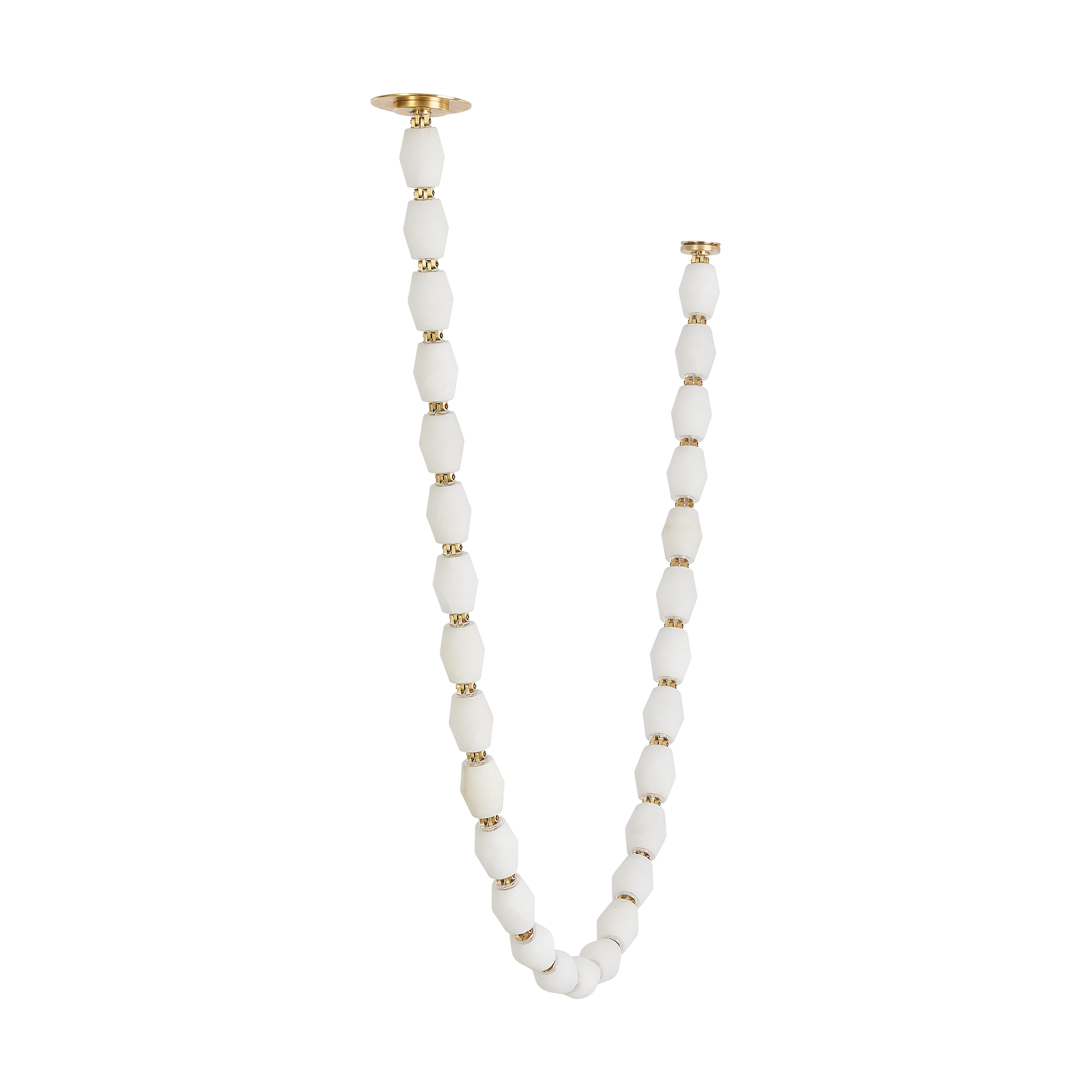 Collier Alabaster 84 Chandelier | Hand-Rubbed Antique Brass 2700K Remote 120V