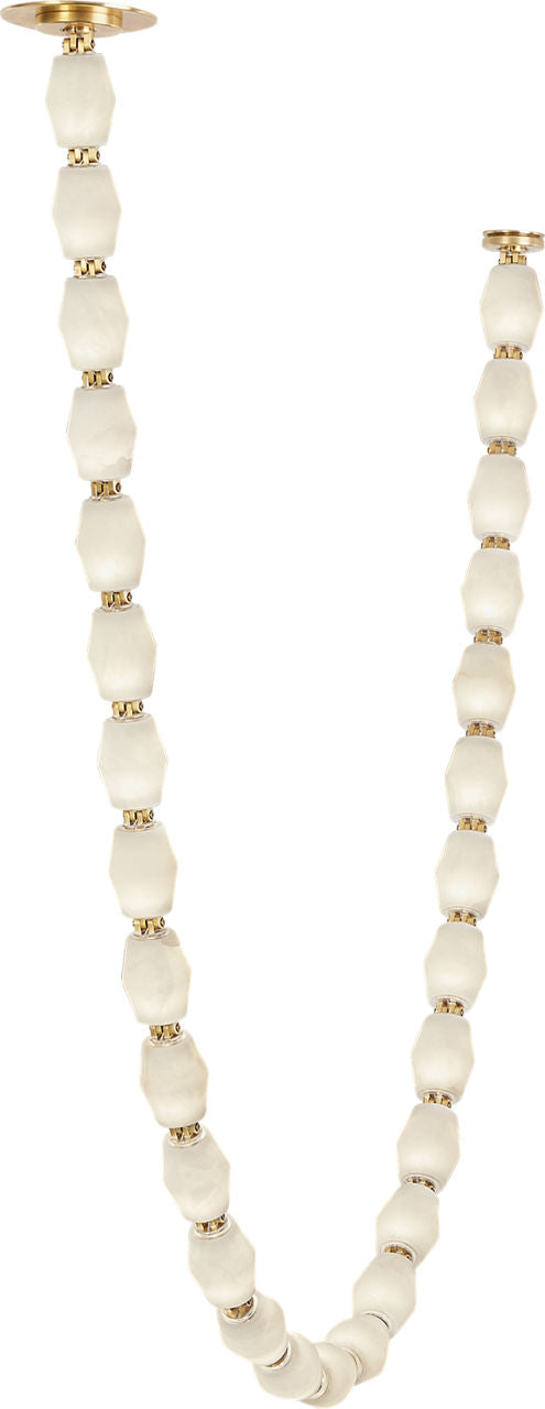 Collier Alabaster 84 Chandelier | Hand-Rubbed Antique Brass 2700K Surface 120V-277V Universal