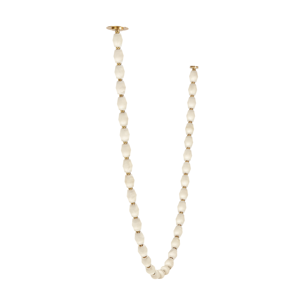 Collier Alabaster 108 Chandelier | Hand-Rubbed Antique Brass 2700K Remote 120V