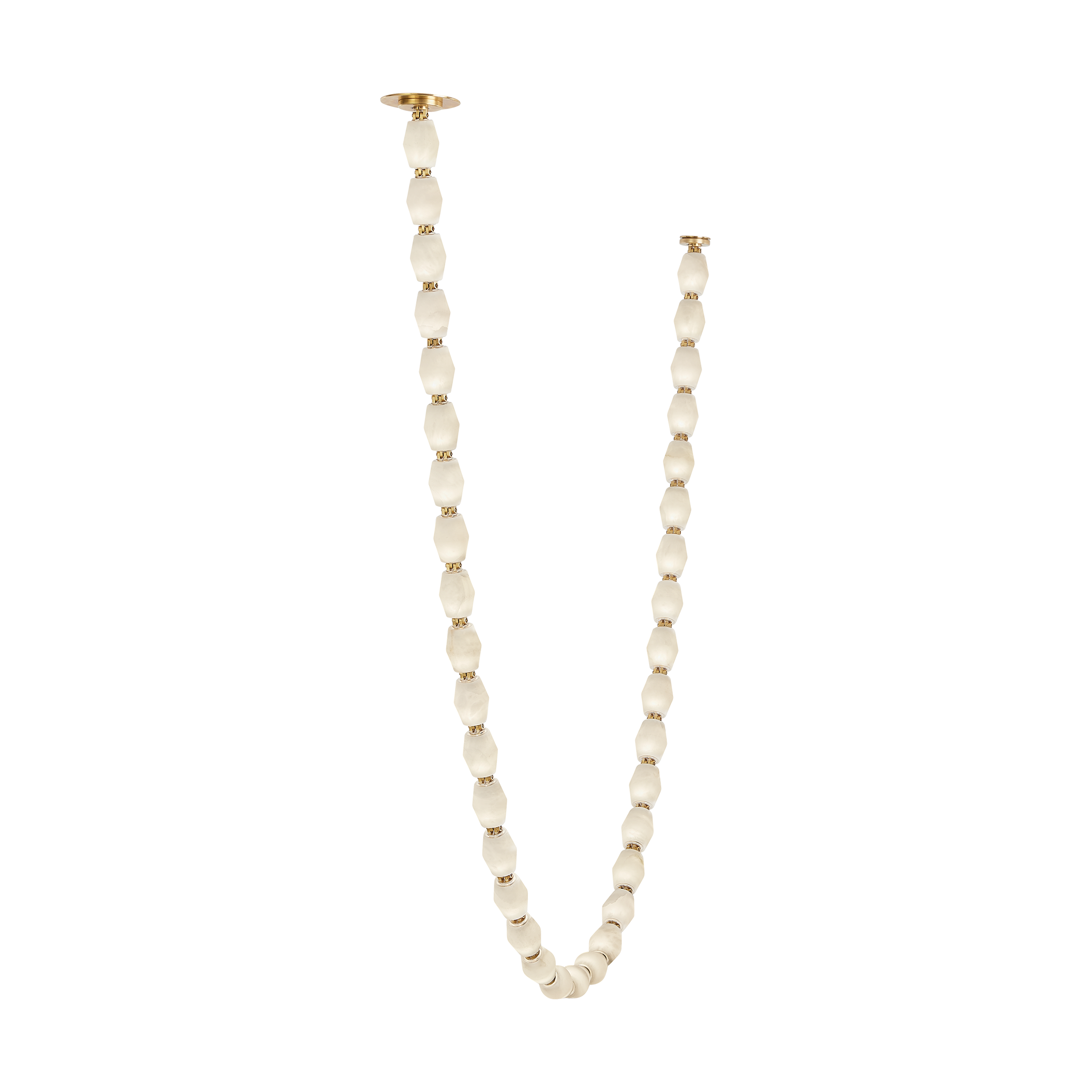 Collier Alabaster 108 Chandelier | Hand-Rubbed Antique Brass 2700K Remote 120V