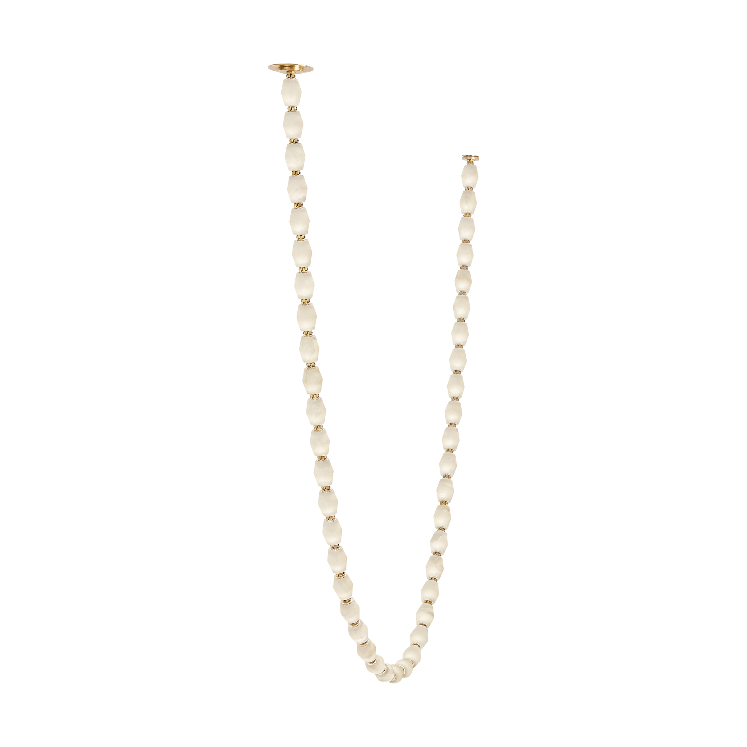 Collier Alabaster 132 Chandelier | Hand-Rubbed Antique Brass 2700K Remote 120V