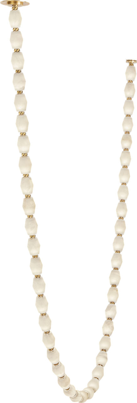 Collier Alabaster 132 Chandelier | Hand-Rubbed Antique Brass 3000K Remote 120V