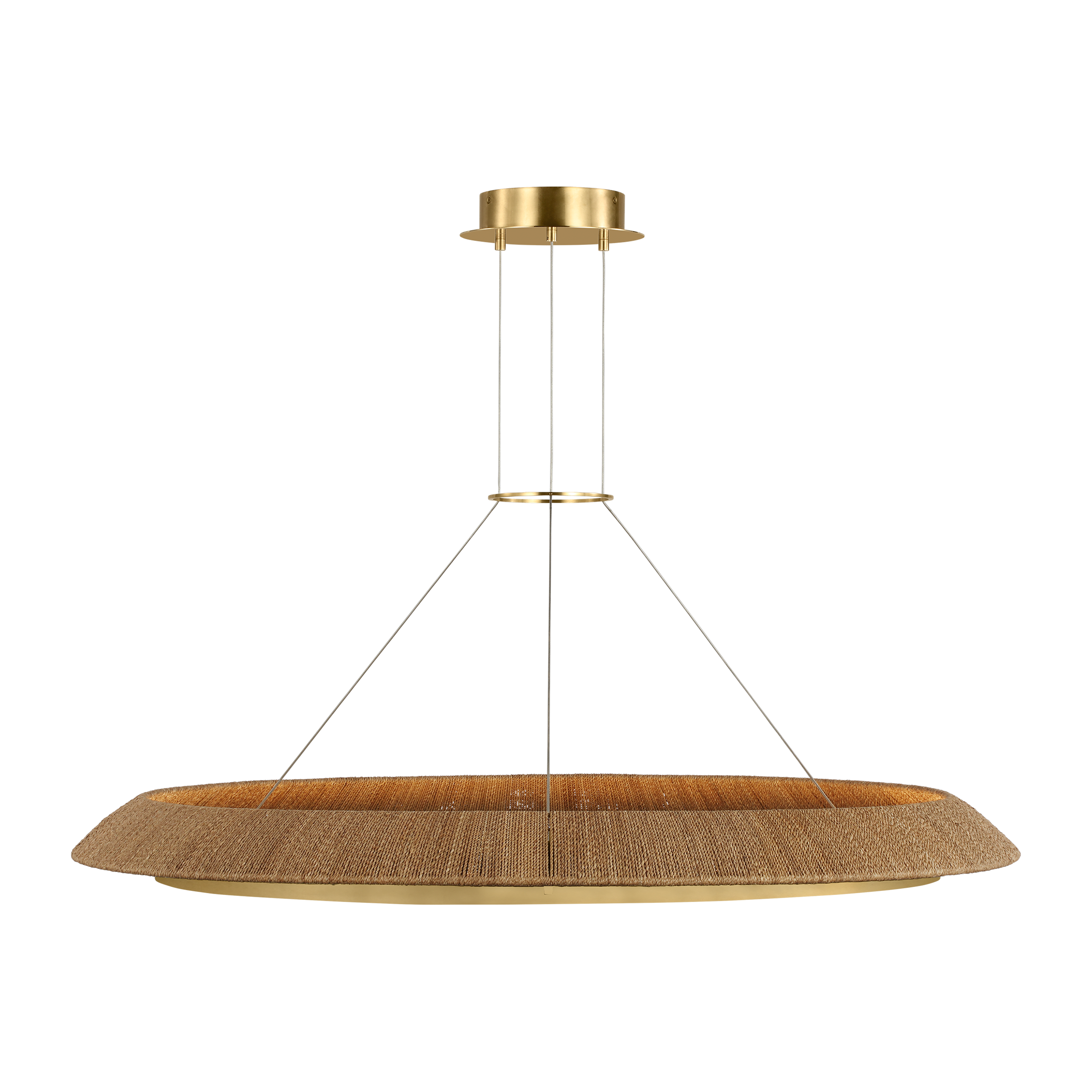 Noa X-Large Chandelier Natural hand-rubbed antique brass 2700K 90 CRI