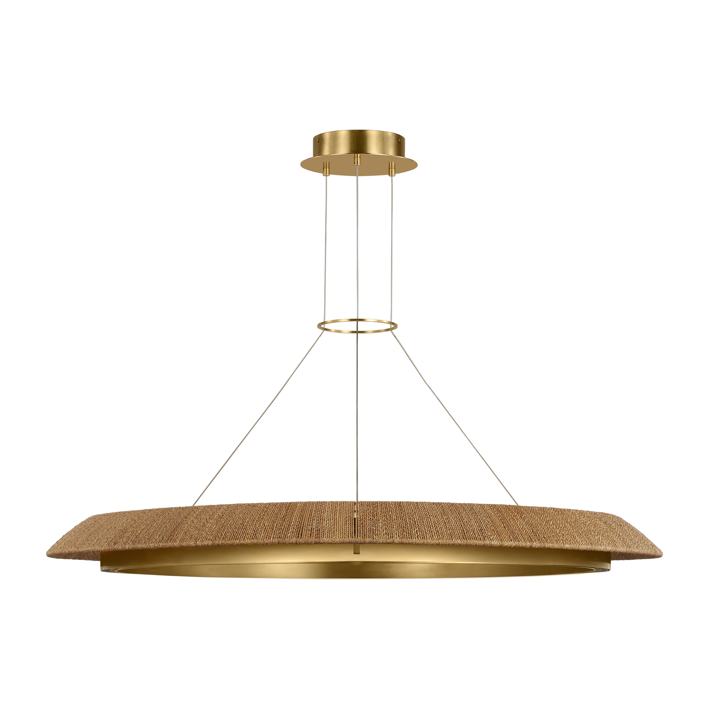 Noa X-Large Chandelier Natural hand-rubbed antique brass 2700K 90 CRI