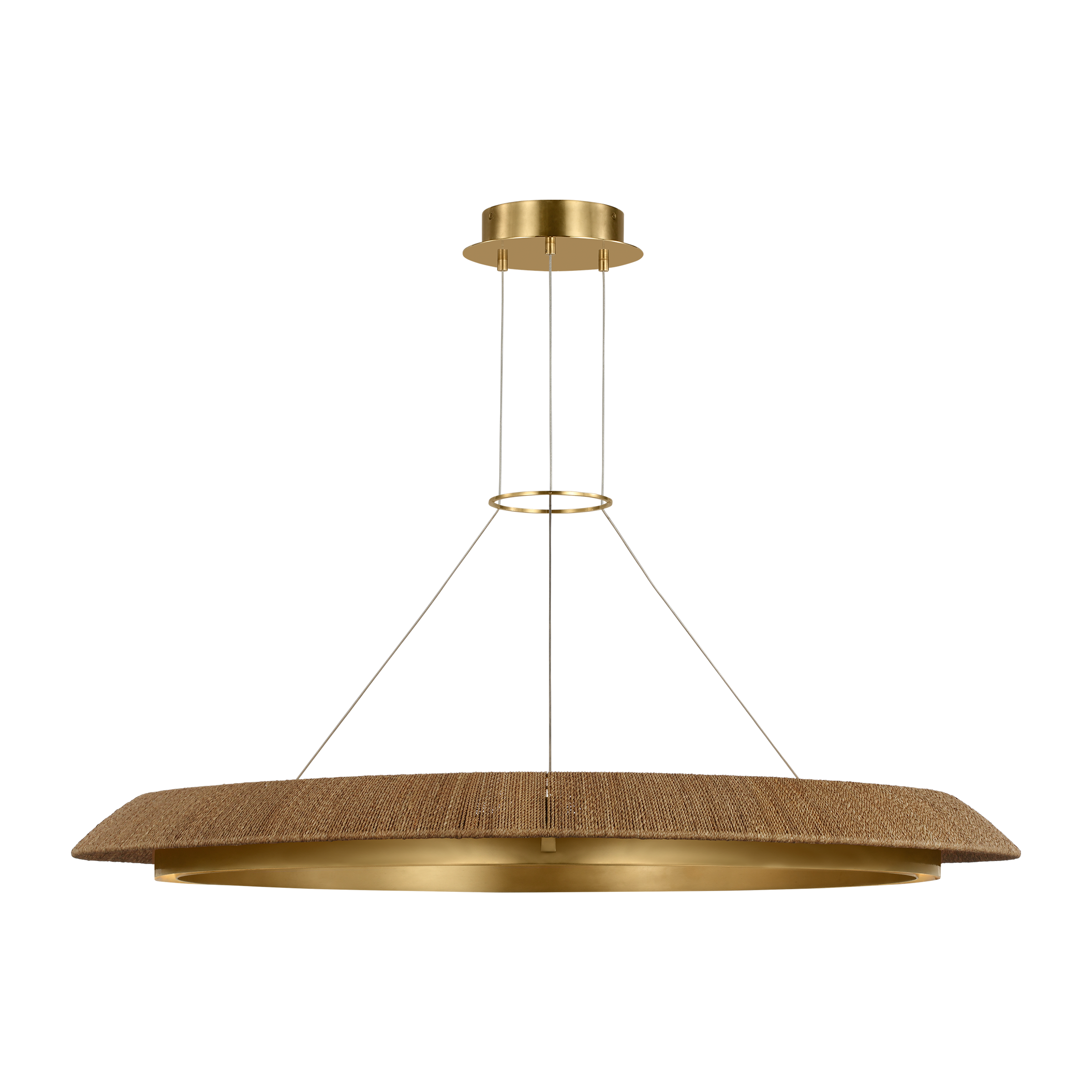 Noa X-Large Chandelier Natural hand-rubbed antique brass 2700K 90 CRI