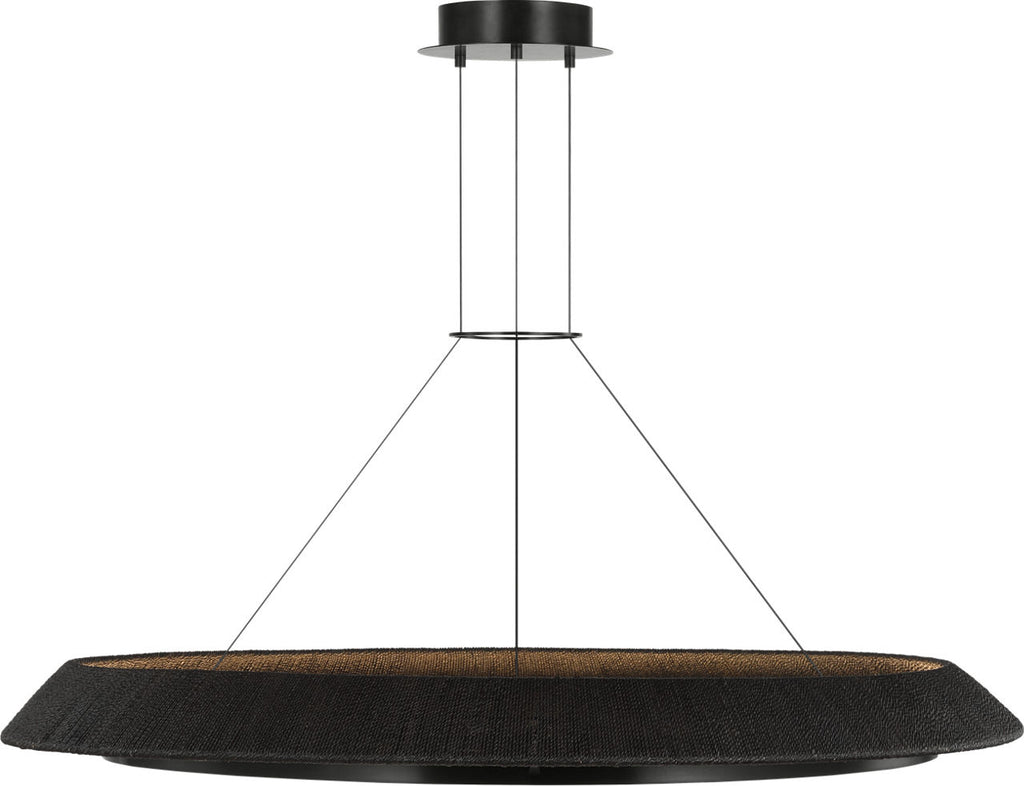 Noa X-Large Chandelier Washed Black hand-rubbed antique brass 2700K 90 CRI