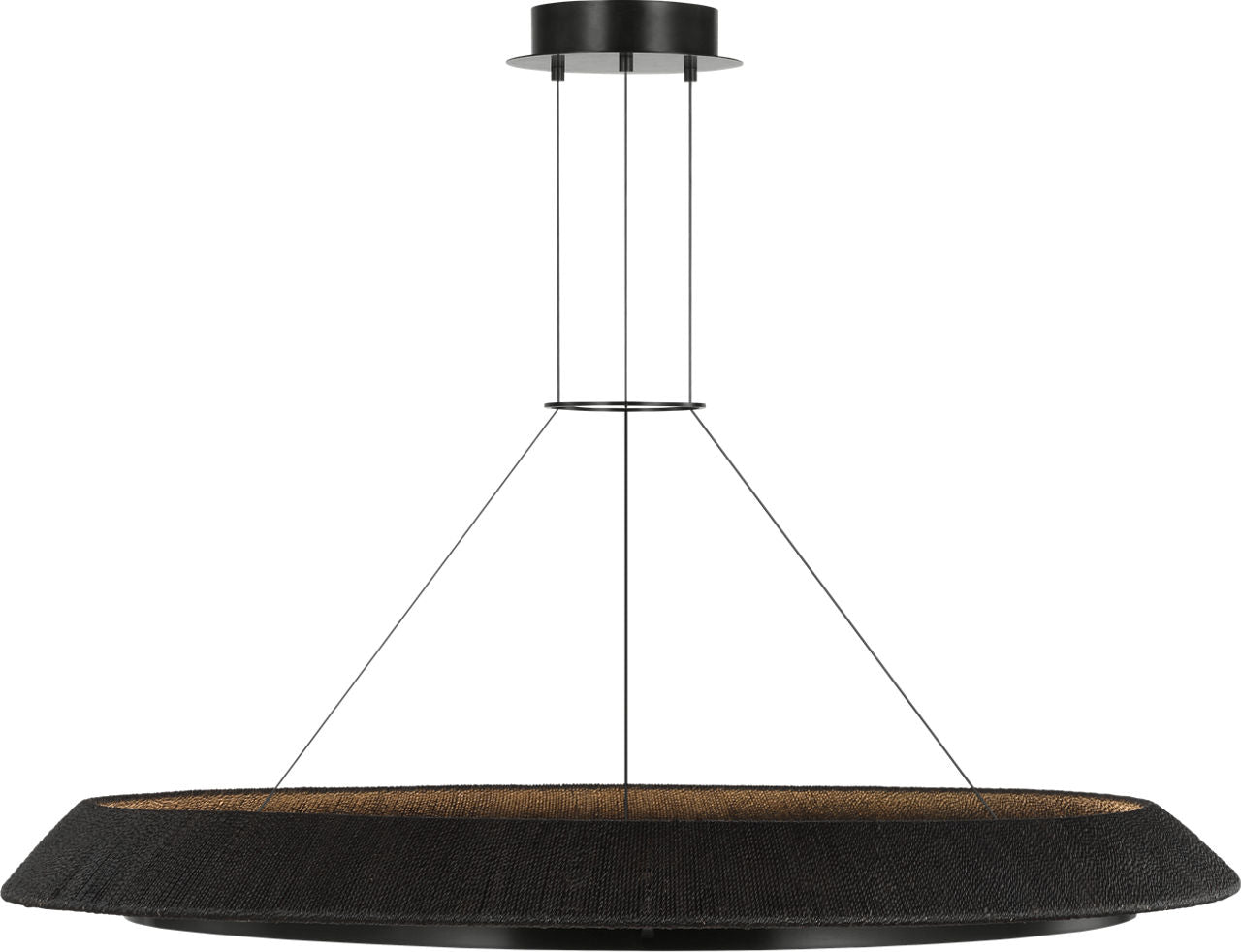 Noa X-Large Chandelier Washed Black hand-rubbed antique brass 2700K 90 CRI
