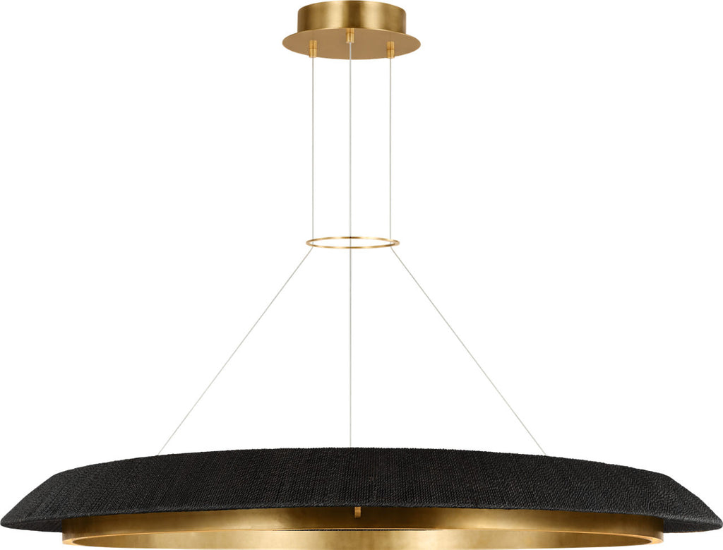 Noa X-Large Chandelier Washed Black hand-rubbed antique brass 2700K 90 CRI