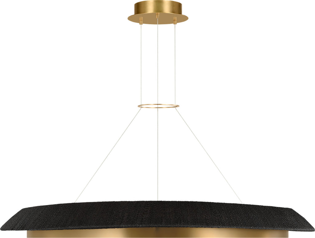 Noa X-Large Chandelier Washed Black hand-rubbed antique brass 2700K 90 CRI