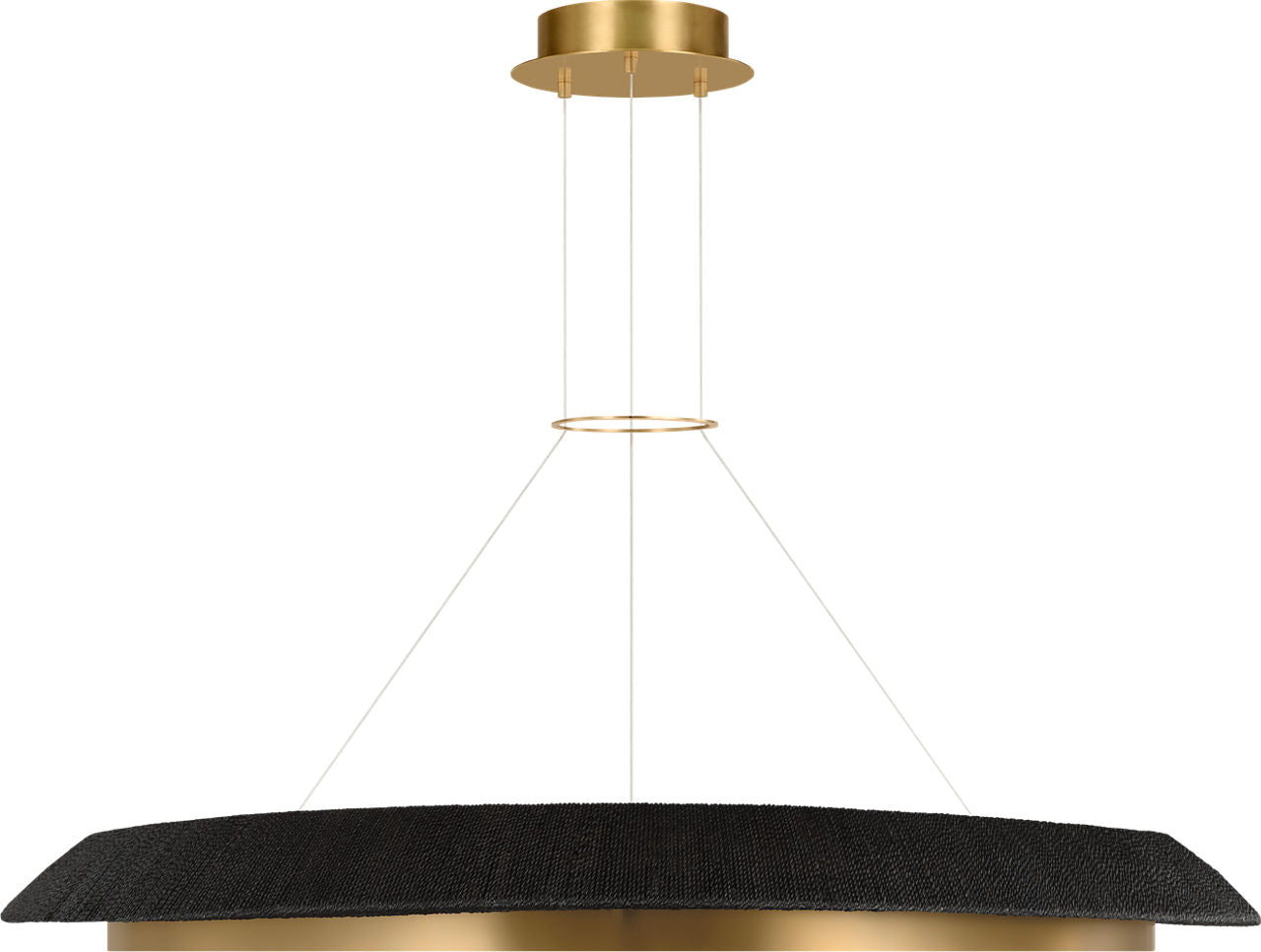 Noa X-Large Chandelier Washed Black hand-rubbed antique brass 2700K 90 CRI