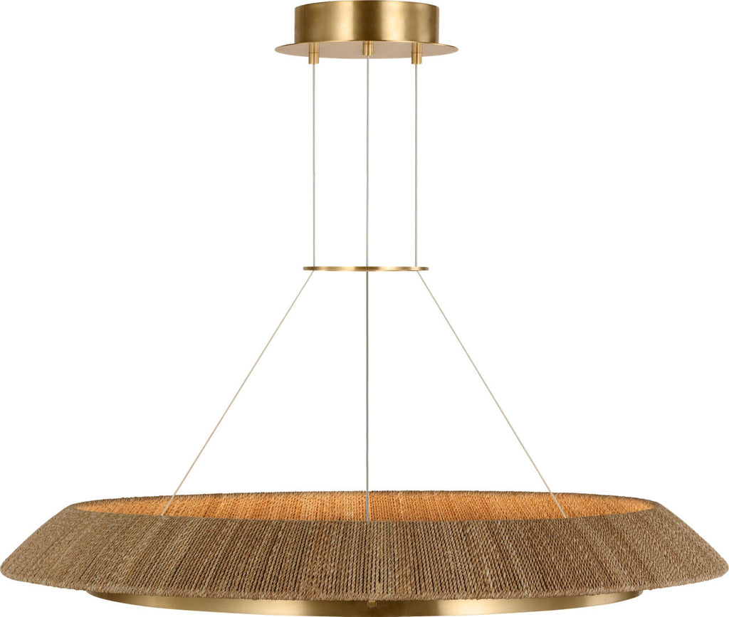 Noa Large Chandelier Natural Hand Rubbed Antique Brass 2700K 90 CRI